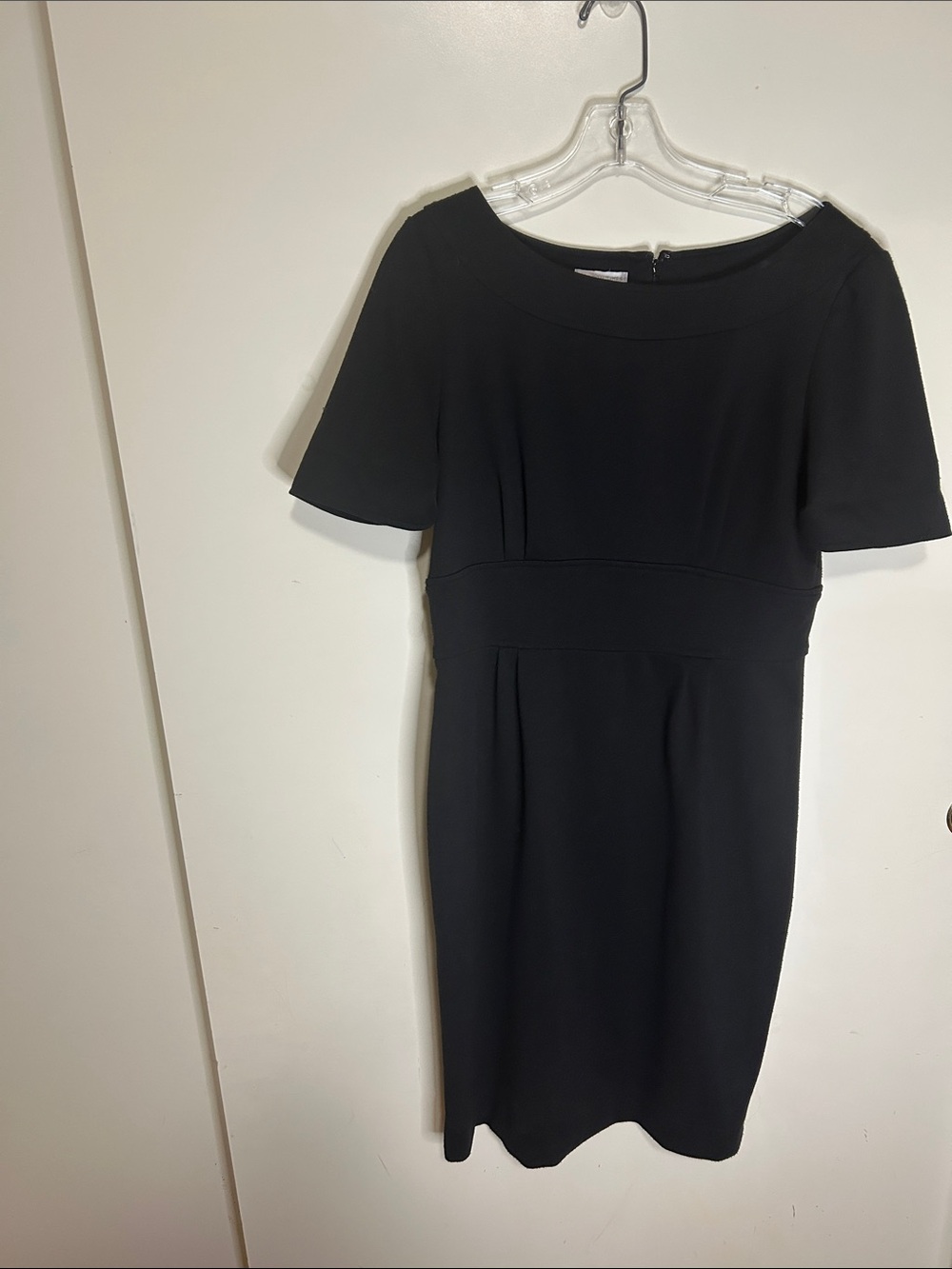 London Times Black Midi Sheath Dress